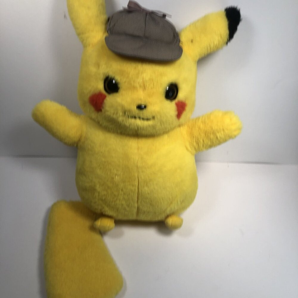 Pokemon DETECTIVE PIKACHU 14” Plush Stuffed Toy by Wicked Cool Toys